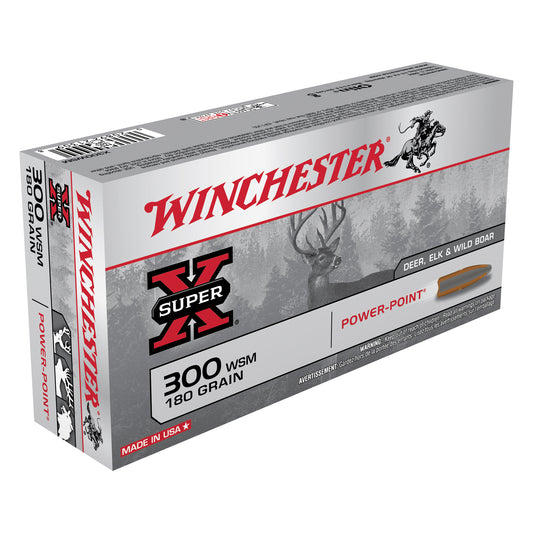 Winchester Ammunition Super-X Power Point 300 Winchester Short Magnum 180-Grain Ammo - 20 Rounds per Box