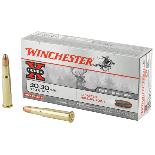 Winchester Ammunition Super-X 30-30 Winchester Hollow Point Ammo - 150 Grain, 20 Rounds Per Box