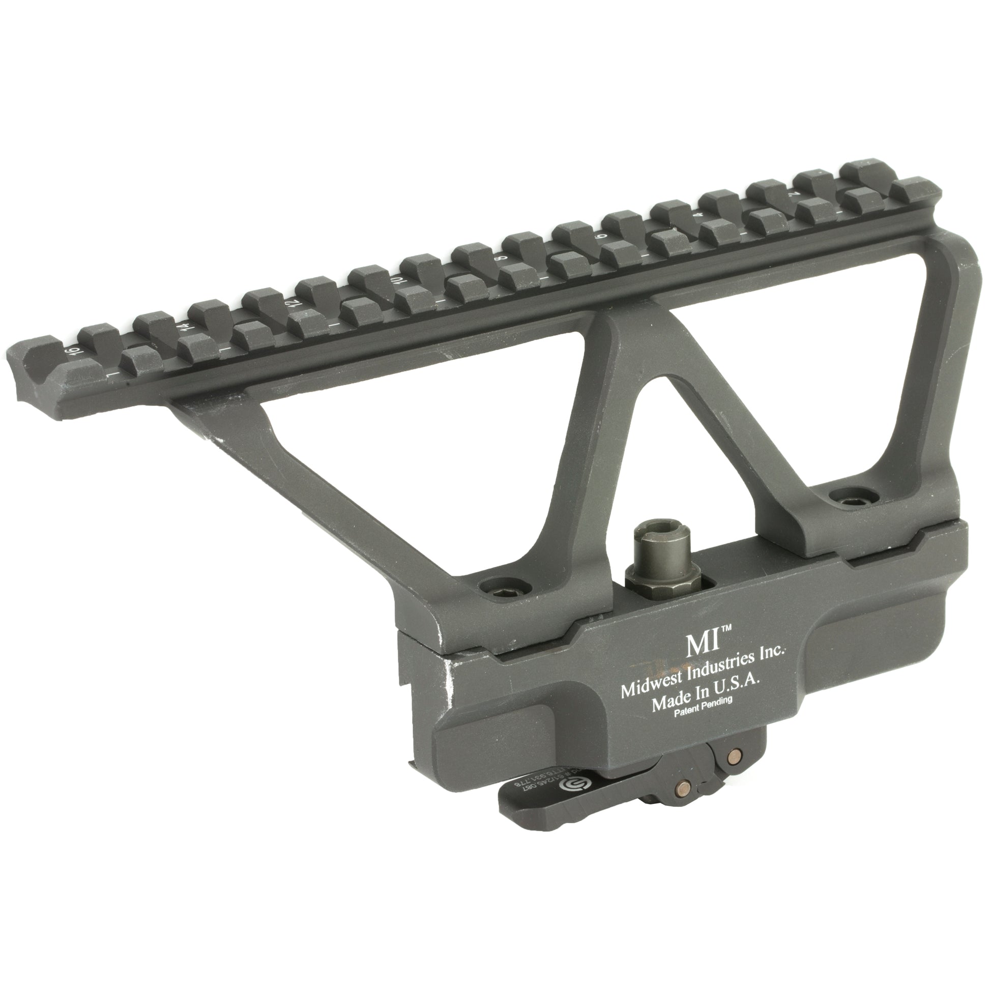 Midwest Industries Gen 2 AK Scope Mount - Side Rail Mount for AK Rifles, Black (Model MI-AKSMG2-R)