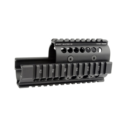 Midwest Industries AK-47/AK-74 Quad Rail Handguard - Universal Black Model MI-AK