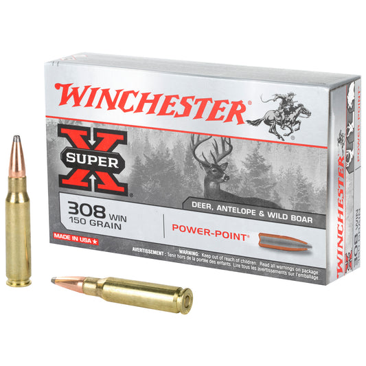 Winchester Ammunition Super-X Power-Point 150 Grain .308 Winchester Rifle Ammunition (20 Rounds per Box)