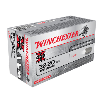 Winchester Ammunition Super-X 32-20 Winchester 100 Grain Lead Flat Nose - Pack of 50 Rounds