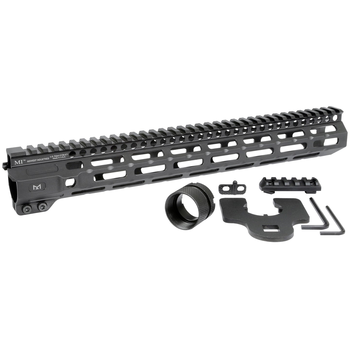 Midwest Industries Combat Rail Series Handguard for AR-15, 14-inch M-LOK Black
