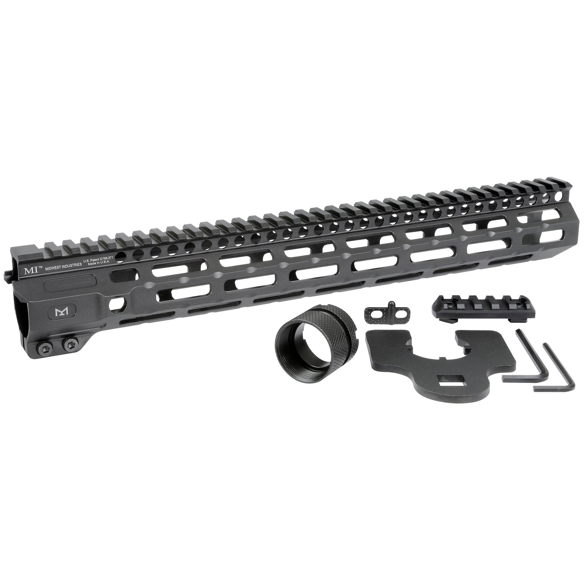 Midwest Industries Combat Rail Series Handguard for AR-15, 14-inch M-LOK Black