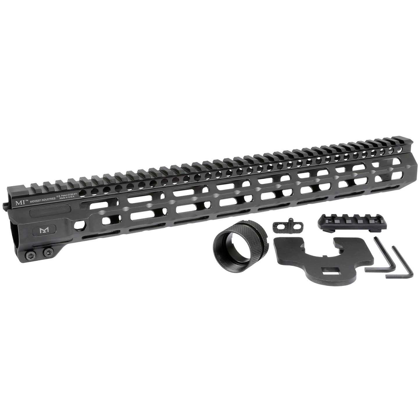 Midwest Industries Combat Rail M-Lok Handguard for 15-Inch Rifles, Black - MI-CRM15