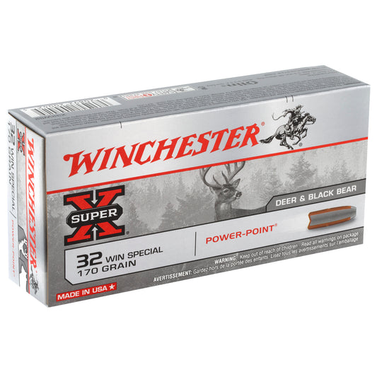 Winchester Ammunition Super-X Power Point 32 Winchester Special 170-Grain Ammo - 20 Rounds