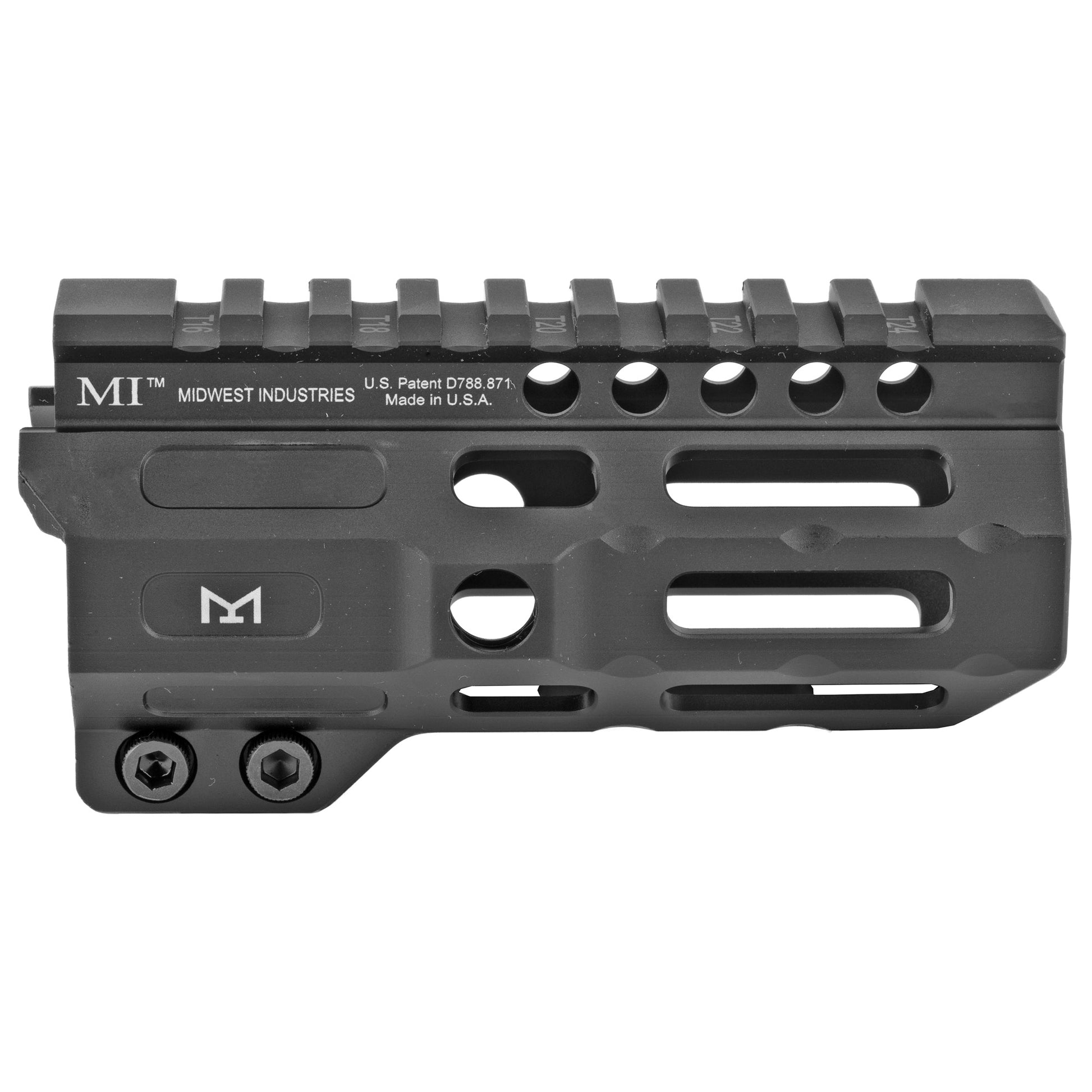 Midwest Industries Combat Rail Series Handguard - 4.5-inch M-LOK and Picatinny Rail, Black
