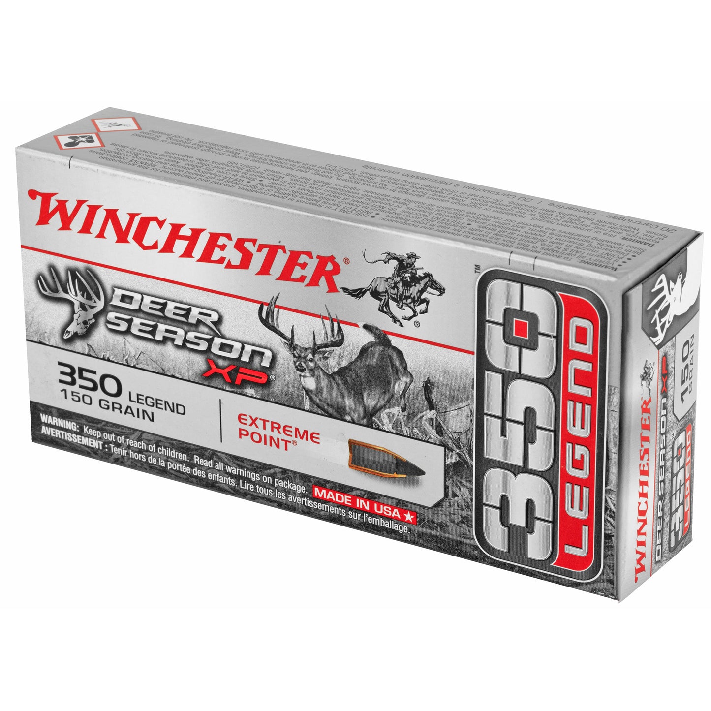 Winchester Ammunition Deer Season XP 350 Legend 150-Grain Polymer Tip Ammo (20 Rounds Per Box)