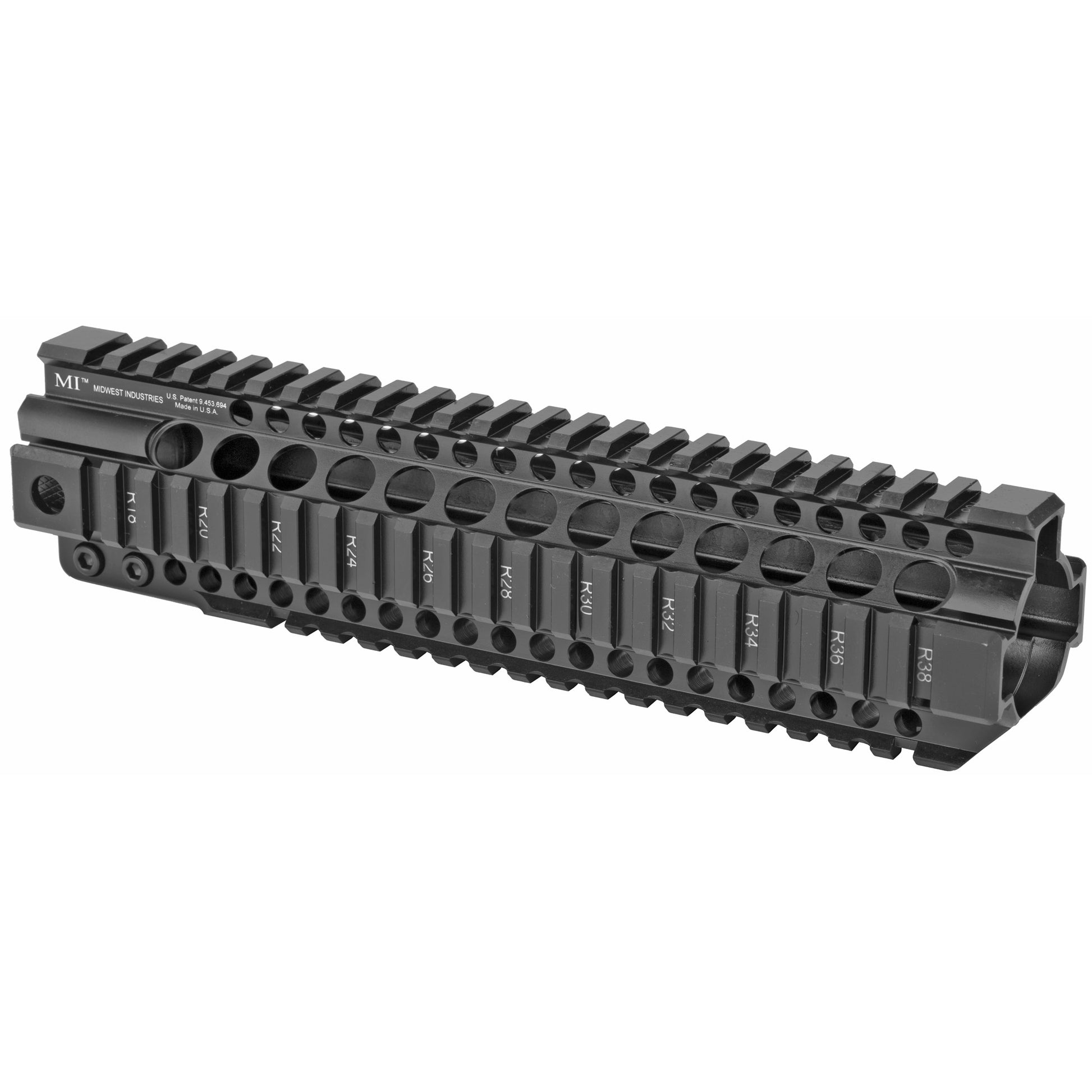 Midwest Industries MI-CRT10 10-Inch T-Series Combat Rail Handguard for AR-15 * Black