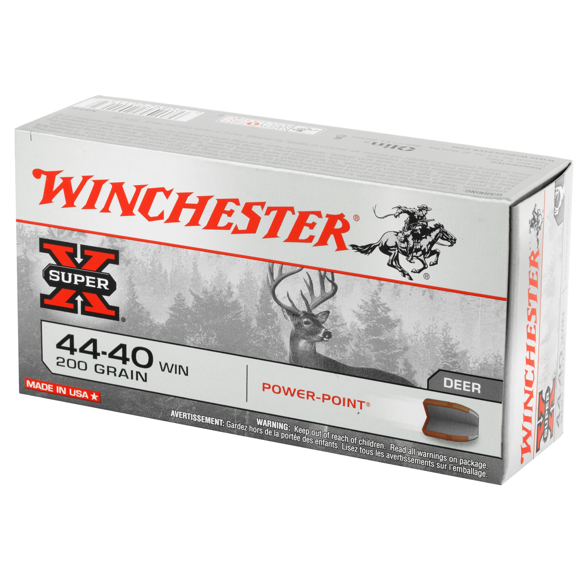 Winchester Ammunition Super-X Power-Point .44-40 Winchester 200-Grain Ammunition, 50-Round Box