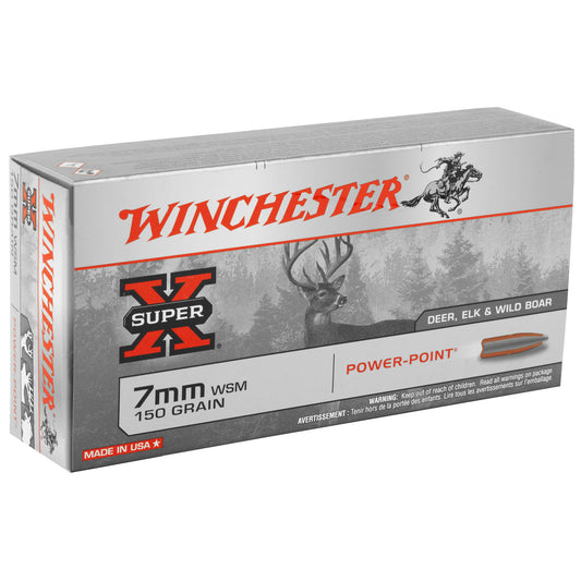 Winchester Ammunition Super-X Power Point 7mm WSM 150-Grain Shotshells (20 Rounds per Box, 200 per Case)