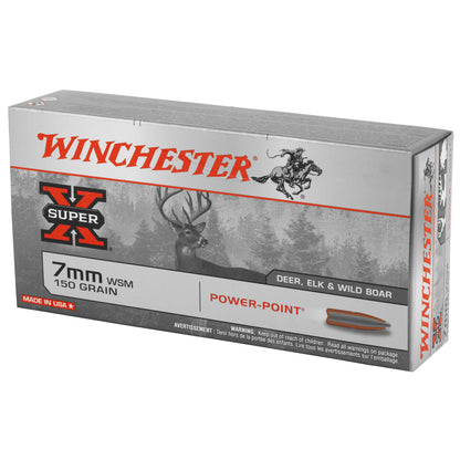 Winchester Ammunition Super-X Power Point 7mm WSM 150-Grain Shotshells (20 Rounds per Box, 200 per Case)