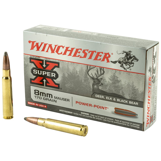 Winchester Ammunition Super-X Power Point 8mm Mauser 170-Grain Centerfire Cartridge