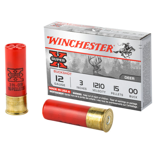 Winchester Ammunition Super-X 12 Gauge 3-Inch 00 Buckshot * Reliable Hunting and Home Defense Ammo