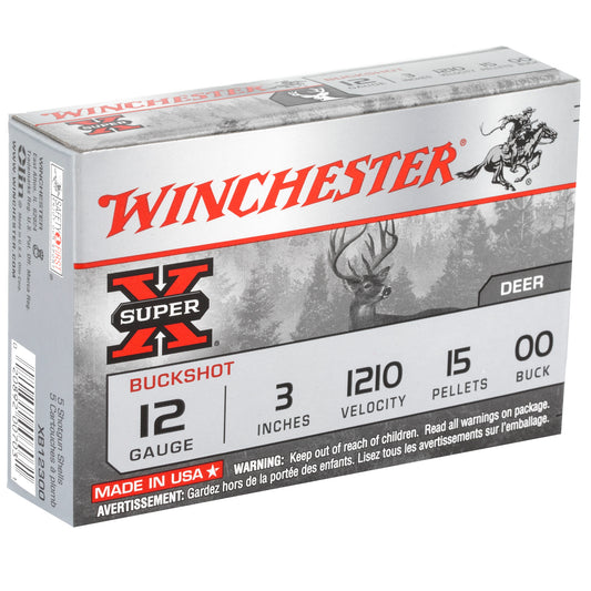Winchester Ammunition Super-X 12 Gauge 3-Inch 00 Buckshot * Reliable Hunting and Home Defense Ammo