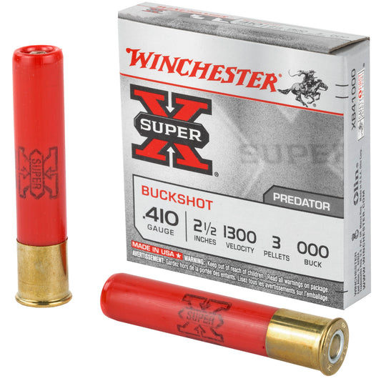 Winchester Ammunition Super-X 410 Gauge 2.5 Buckshot * 5 Rounds per Box, 250 per Case