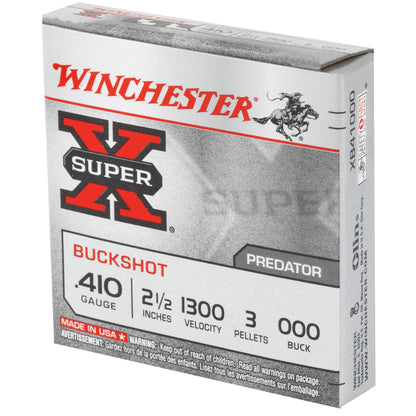 Winchester Ammunition Super-X 410 Gauge 2.5 Buckshot * 5 Rounds per Box, 250 per Case