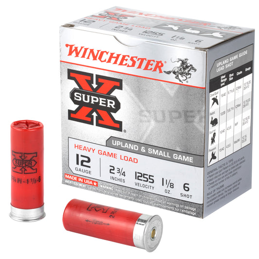 Winchester Ammunition Super-X 12 Gauge Shotshells * 1 1/8 oz #6 Shot, 25 Rounds Per Box