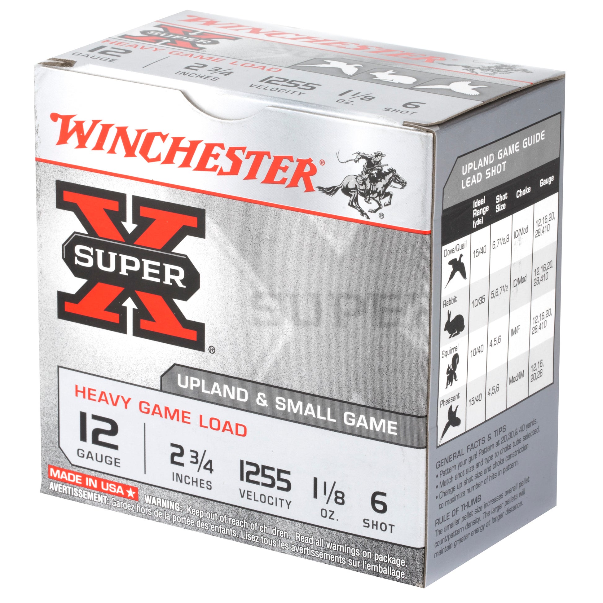 Winchester Ammunition Super-X 12 Gauge Shotshells * 1 1/8 oz #6 Shot, 25 Rounds Per Box