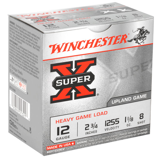 Winchester Ammunition Super-X 12 Gauge Shotshell * 1 1/8 oz #8, Box of 25