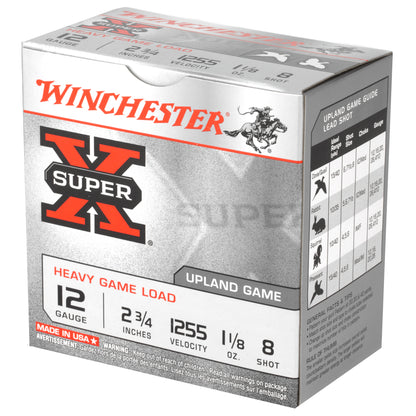 Winchester Ammunition Super-X 12 Gauge Shotshell * 1 1/8 oz #8, Box of 25