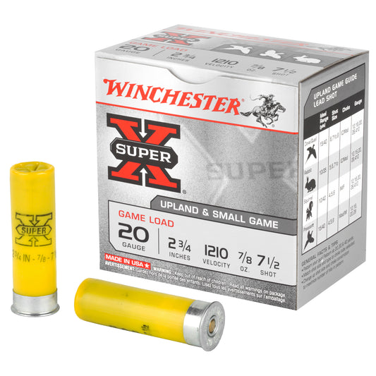 Winchester Ammunition Super-X 20 Gauge Shotshells * 2.75-Inch, 7.5 Shot, 0.875 Ounce, 25 Rounds Per Box