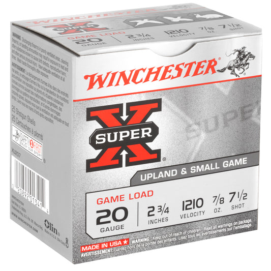 Winchester Ammunition Super-X 20 Gauge Shotshells * 2.75-Inch, 7.5 Shot, 0.875 Ounce, 25 Rounds Per Box