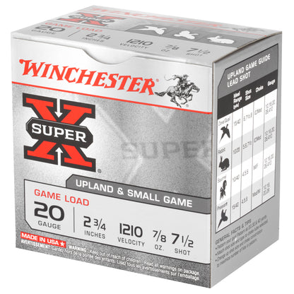 Winchester Ammunition Super-X 20 Gauge Shotshells * 2.75-Inch, 7.5 Shot, 0.875 Ounce, 25 Rounds Per Box