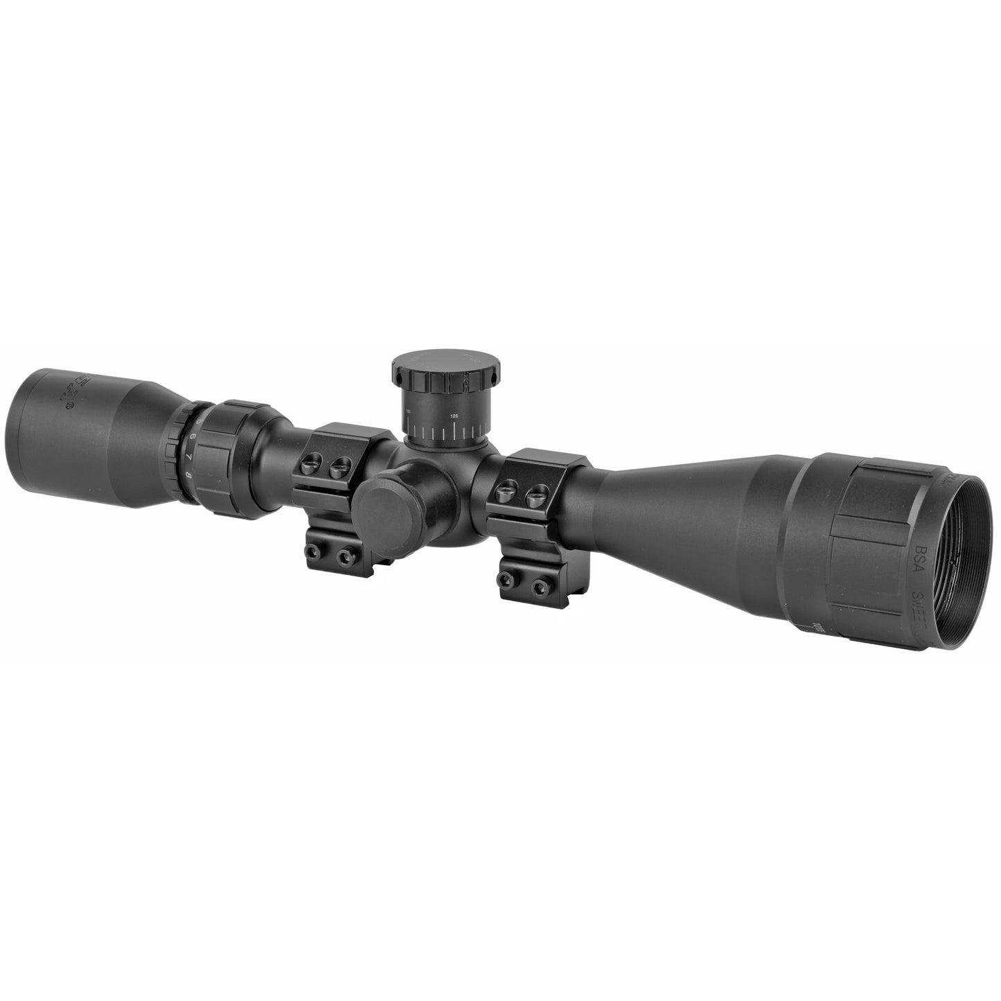 BSA Optics Sweet 22 4-12x40mm Rifle Scope with Adjustable Objective for .22LR - Black