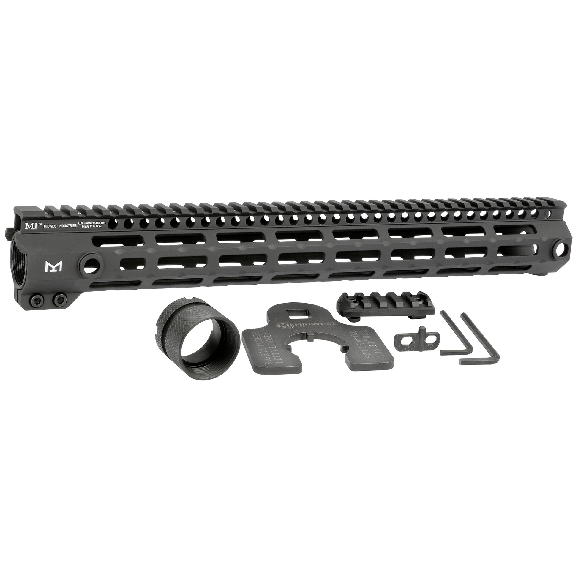 Midwest Industries Gen 4 M-Series Handguard for AR-15 - 15-inch M-LOK Rail System in Black
