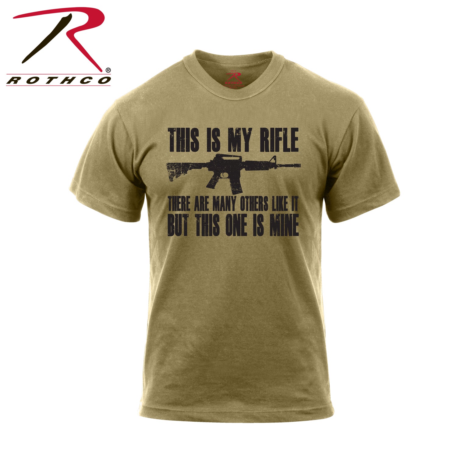 Rothco 'This Is My Rifle' T-Shirt Coyote Brown Size M