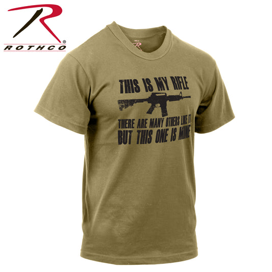 Rothco 'This Is My Rifle' T-Shirt Coyote Brown Size M