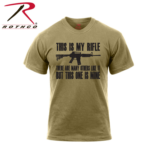 Rothco 'This Is My Rifle' T-Shirt Coyote Brown Size L