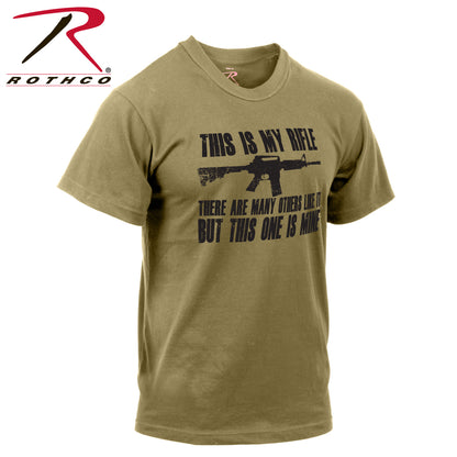 Rothco 'This Is My Rifle' T-Shirt Coyote Brown Size XL
