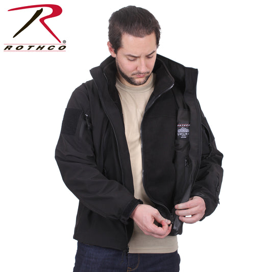 Rothco 3-in-1 Spec Ops Soft Shell Jacket Black Size XL