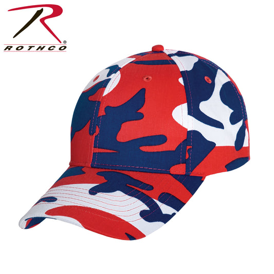 Rothco Supreme Camo Low Profile Cap Red / White / Blue Camo Size One Size
