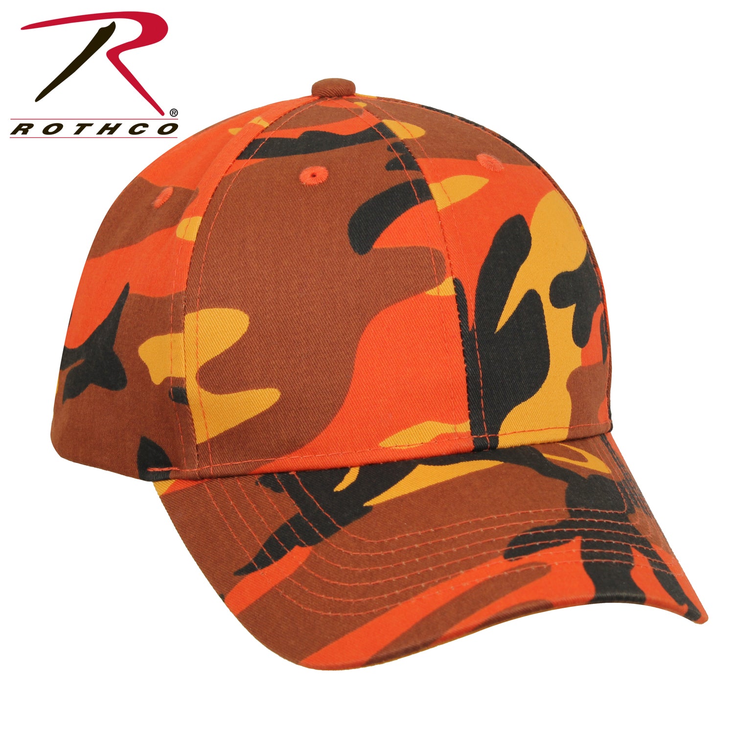 Rothco Supreme Camo Low Profile Cap Savage Orange Camo Size One Size