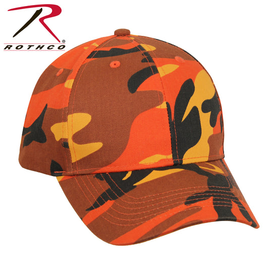 Rothco Supreme Camo Low Profile Cap Savage Orange Camo Size One Size