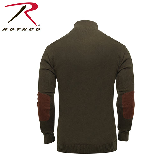 Rothco 3-Button Sweater with Suede Accents Olive Drab Size 2XL