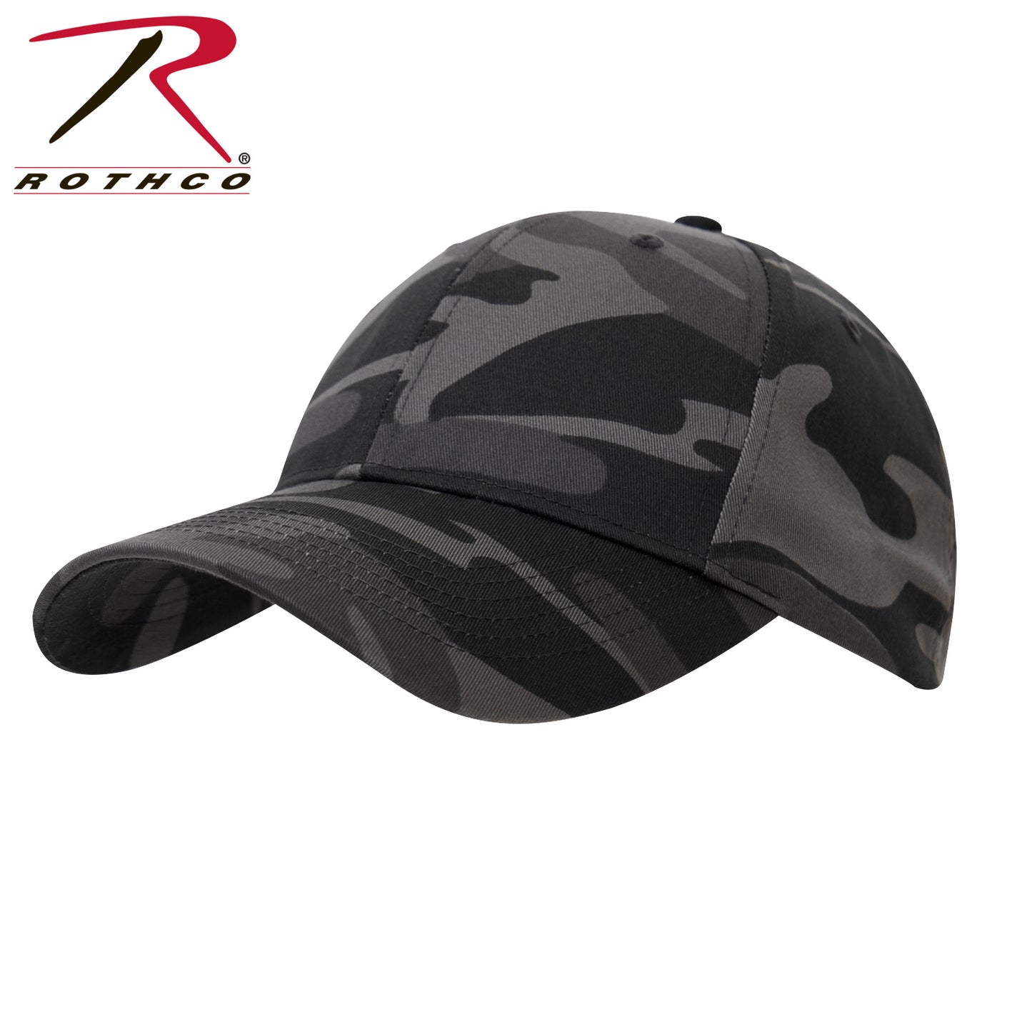 Rothco Supreme Camo Low Profile Cap Black Camo Size One Size