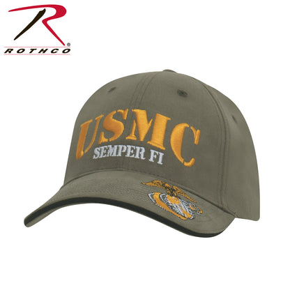 Rothco USMC Semper Fi Low Profile Cap Vintage Olive Drab Size One Size