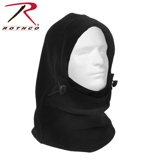 Rothco 3-In-1 Adjustable Double Layer Fleece Balaclava Black