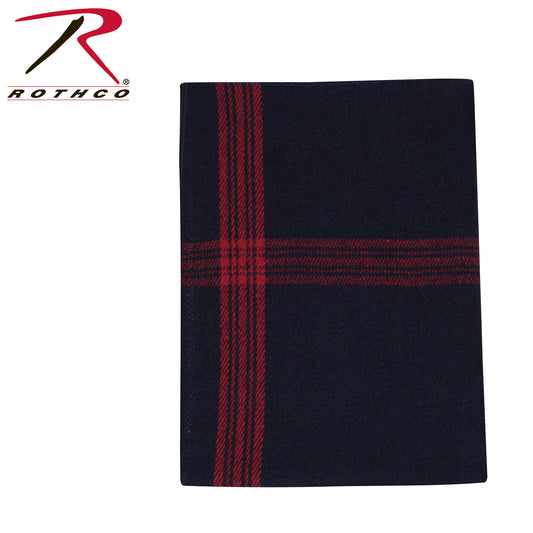 Rothco Striped Outdoor Wool Blanket  Navy Blue / Red Size One Size