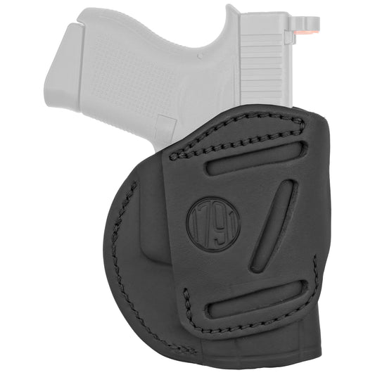 1791 Gunleather 4-Way Concealment & Belt Leather Holster for Left Hand in Stealth Black * Model 4WH-3-SBL-L