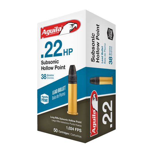 Aguila Ammunition 22LR Subsonic Hollow Point - 38 Grain, Box of 50 Rounds