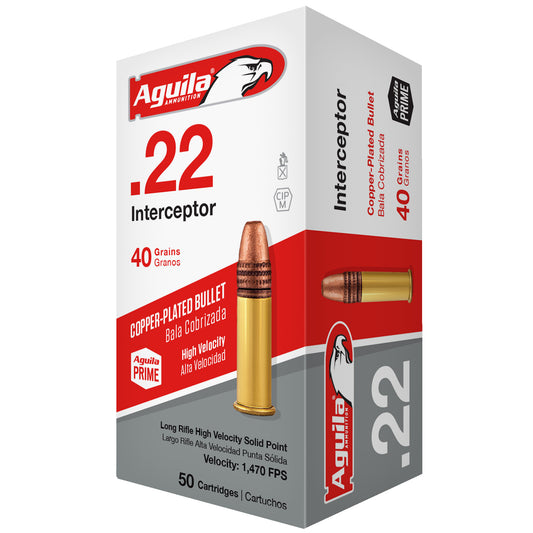 Aguila Ammunition 22 LR Rimfire Solid Point, 40 Grain, High Velocity * 50 Rounds