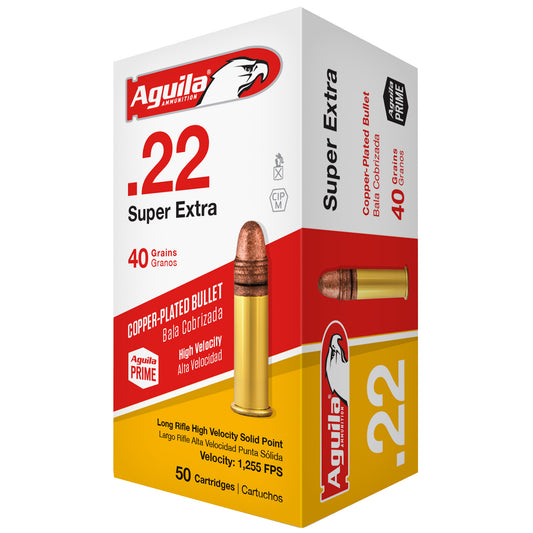 Aguila Ammunition 22LR High Velocity Solid Point Ammunition * 40 Grain, 50 Rounds per Box