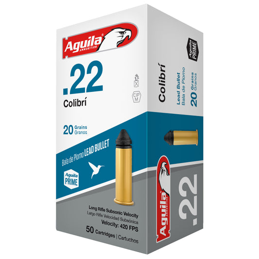 Aguila Ammunition .22 LR Colibri 20-Grain Solid Point Rounds * Reliable Target Shooting & Plinking Ammo