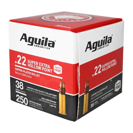 Aguila Ammunition 22LR Hollow Point 38 Grain * 250 Rounds for Small Game and Varminters