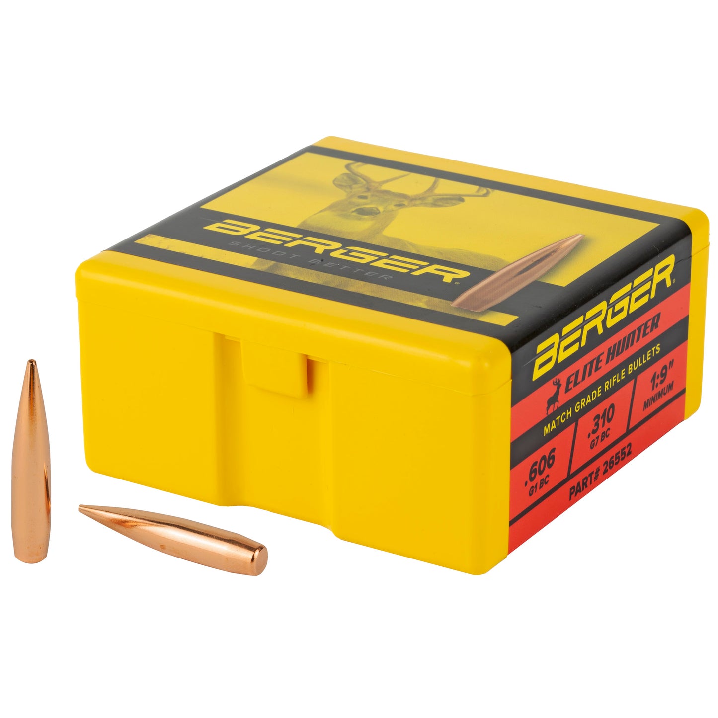Berger Bullets 6.5mm Elite Hunter 140 Grain * Precision Match Grade Hunting Projectiles, 100 Count Box